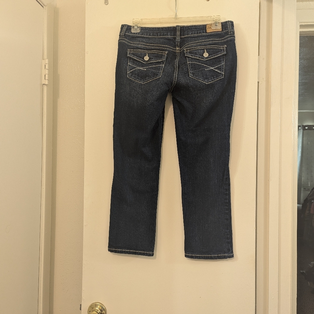 LN Aeropostale Bayla Skinny Blue Jean Capris Size 5/6